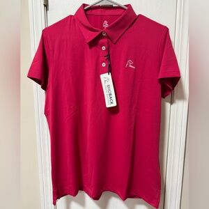 Rhoback Women's Performance Polo in Scarlet Red